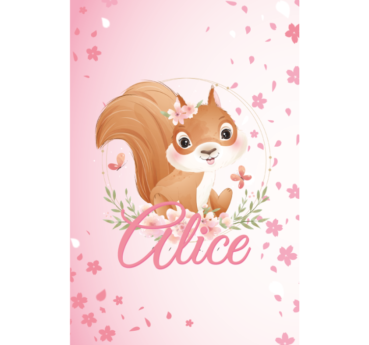 Squirrel with name blind kids - TenStickers