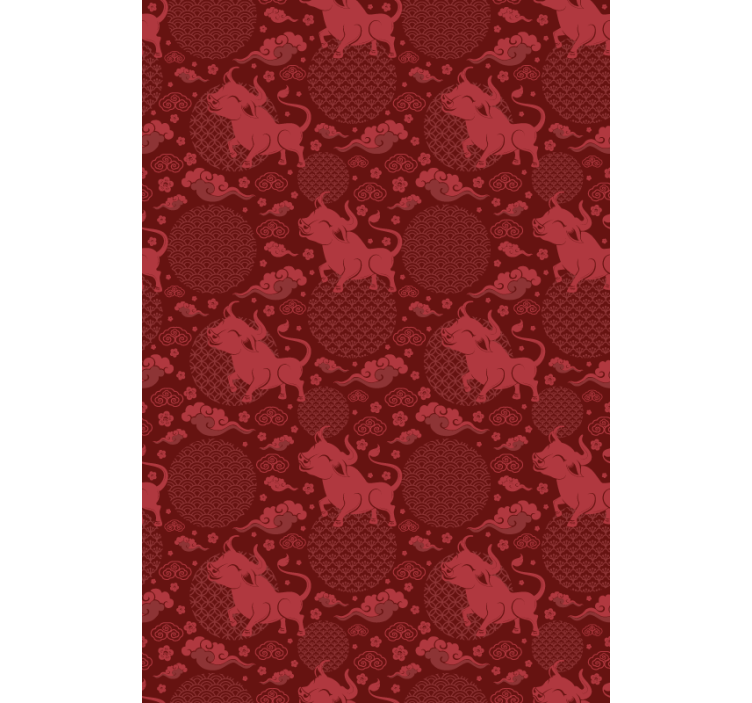 Reddish Bull Pattern animal blind - TenStickers