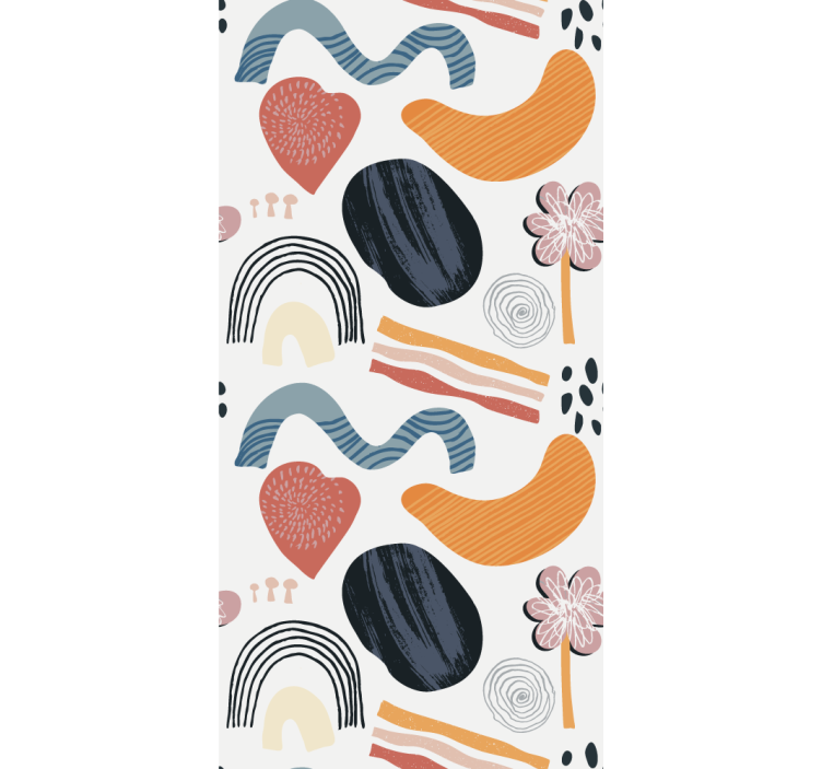 Abstract Pastel Shapes blind art - TenStickers