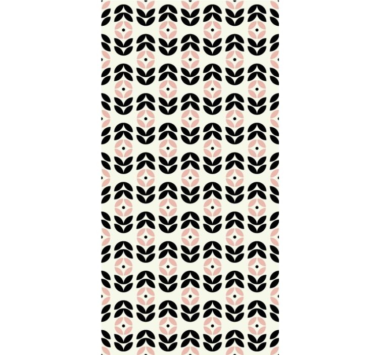 Geometric repetition beige floral blind - TenStickers