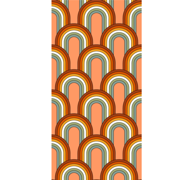 Retro arch patterns more vintage roller blind - TenStickers