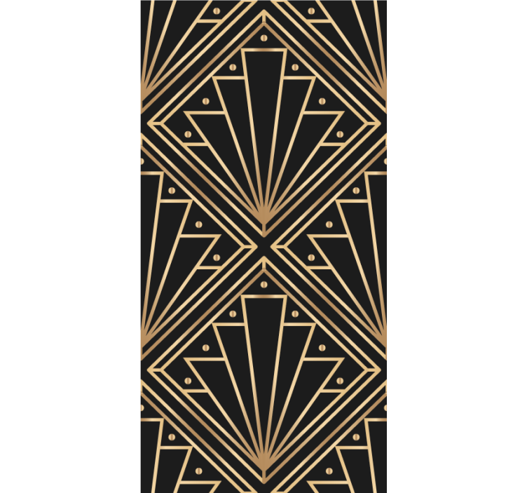 "Art Deco" golden shapes Elegant blind - TenStickers