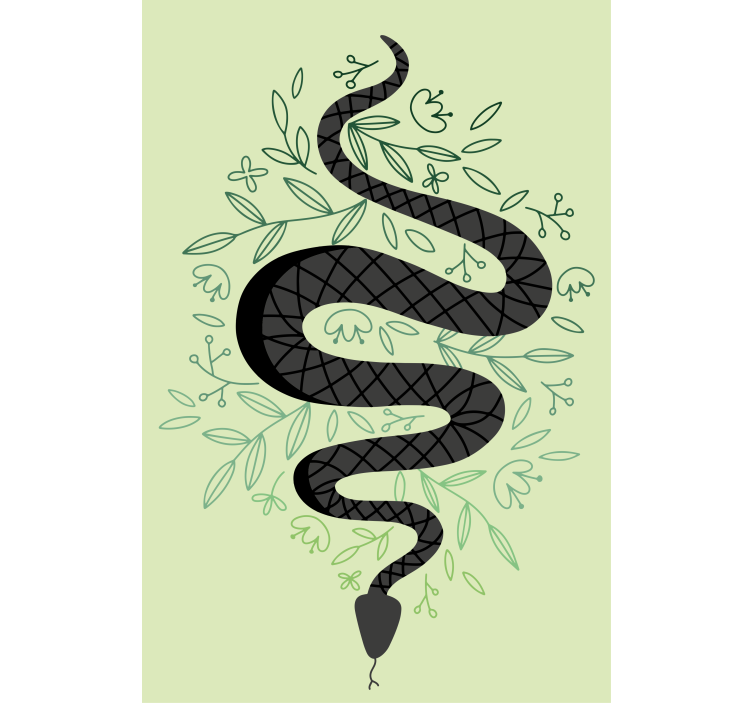 Snake with Leaves animal blind - TenStickers