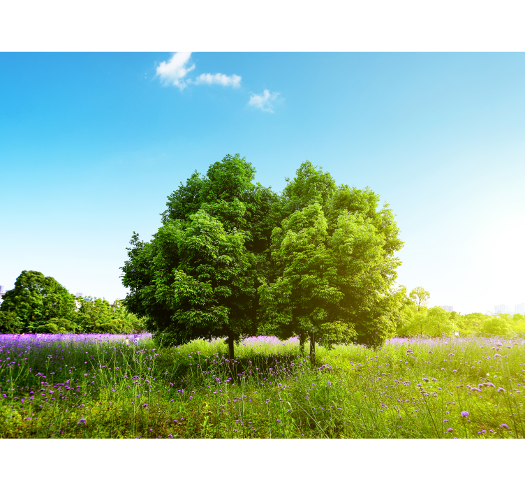 Lush Greenery Scene blind trees - TenStickers