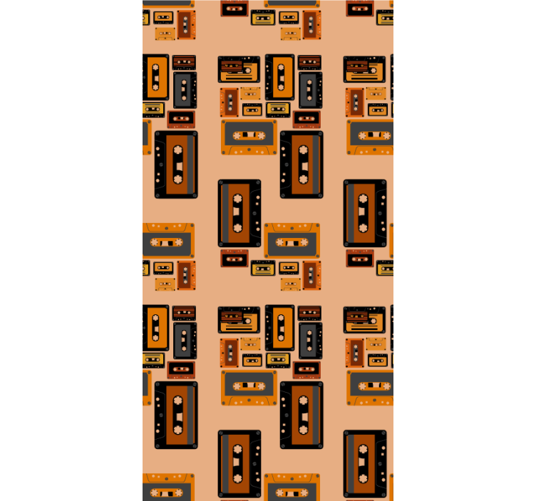 Retro cassette tapes more vintage roller blind - TenStickers