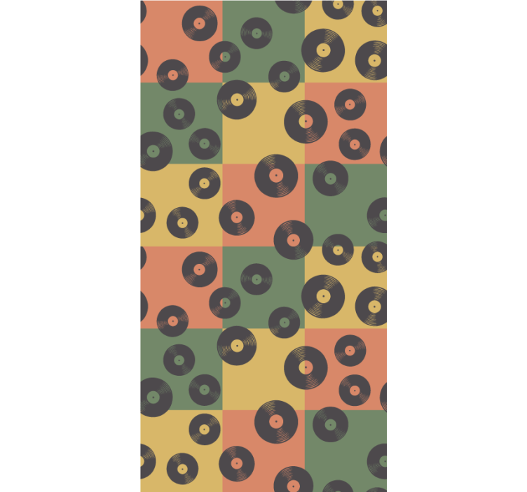 Retro vinyl records more vintage roller blind - TenStickers