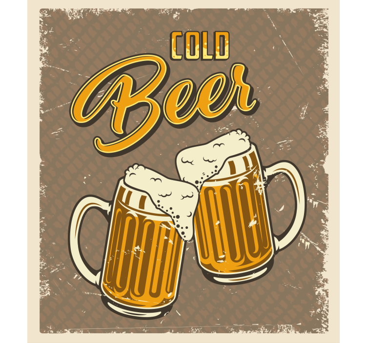 COLD BEER MUGS sports blind - TenStickers