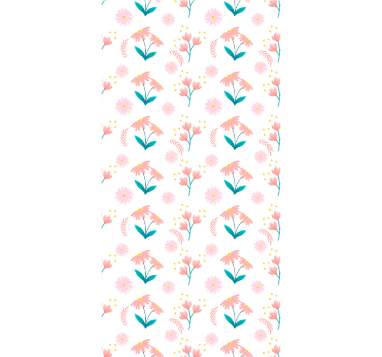 Pink echinacea pattern blind flowers - TenStickers