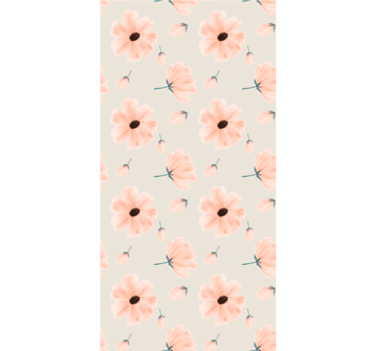 Pastel Floral Pattern blind flowers - TenStickers