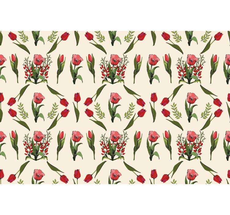 Elegant beige arrangement floral blind - TenStickers