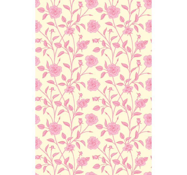 Pink Rose Floral blind flowers - TenStickers