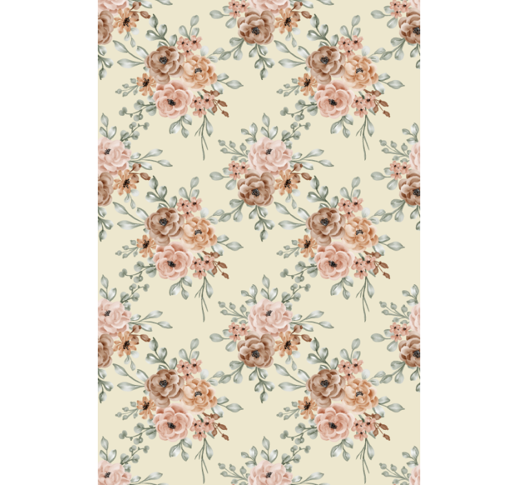 Gentle blossom composition blind flowers - TenStickers