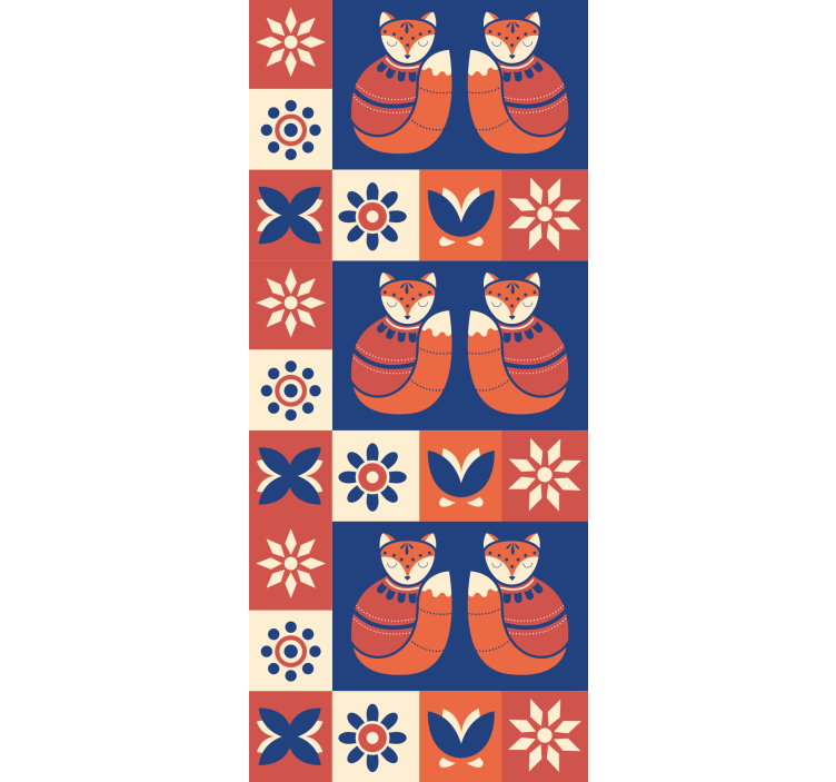 Charming Fox Patterns animal blind - TenStickers