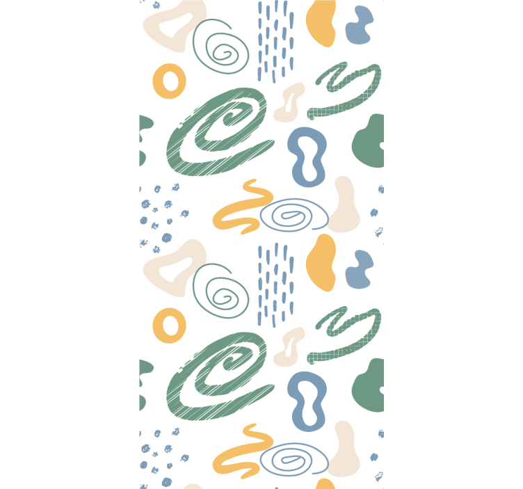 Abstract painted shapes modern blind - TenStickers