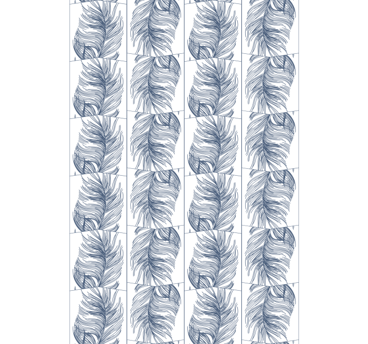 Stylised beige leaves blind flowers - TenStickers