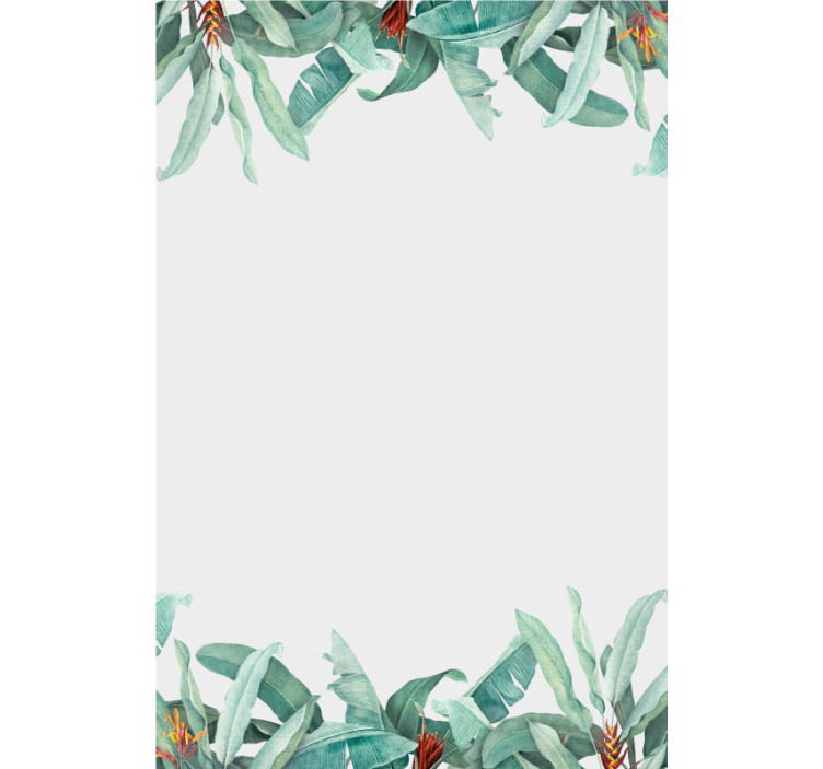 Tropical Leaf Border blind flowers - TenStickers