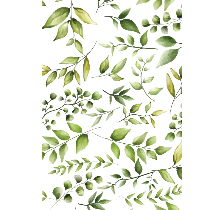 Stylish Greenery Pattern blind flowers - TenStickers