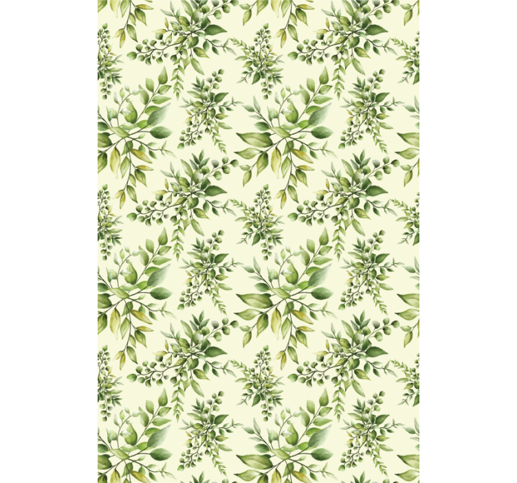 Lush Greenery Pattern blind flowers - TenStickers