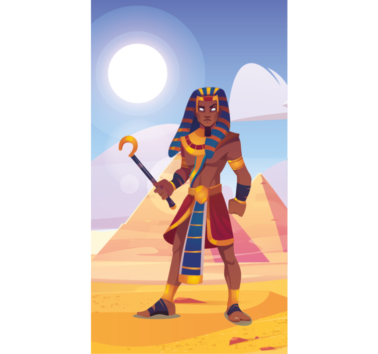 Pharaoh holding staff blind original - TenStickers