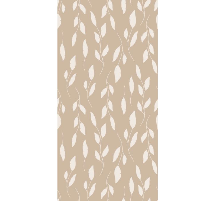 Delicate beige leaf pattern blind flowers - TenStickers