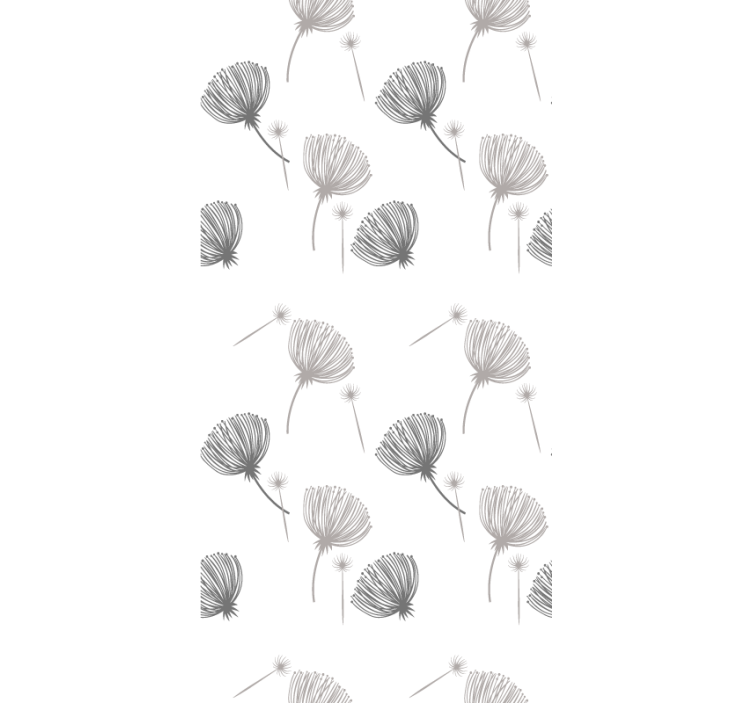 Soft grey pattern blind flowers - TenStickers
