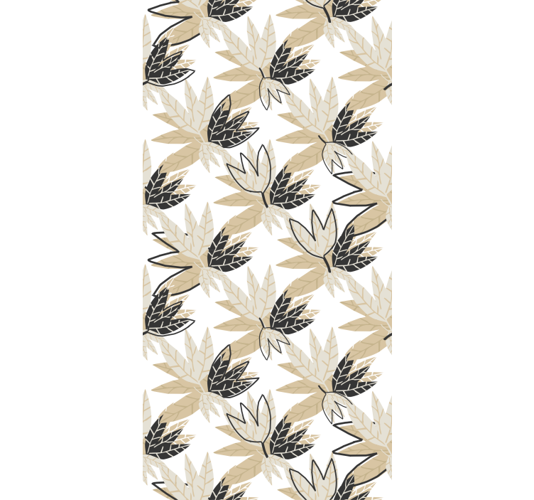 Stylish Leaf Motif blind flowers - TenStickers