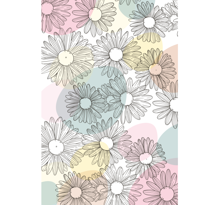 Daisies and Pastel Hues floral blind - TenStickers