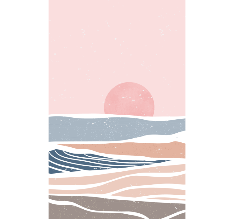 Serene Sunset Waves more vintage roller blind - TenStickers