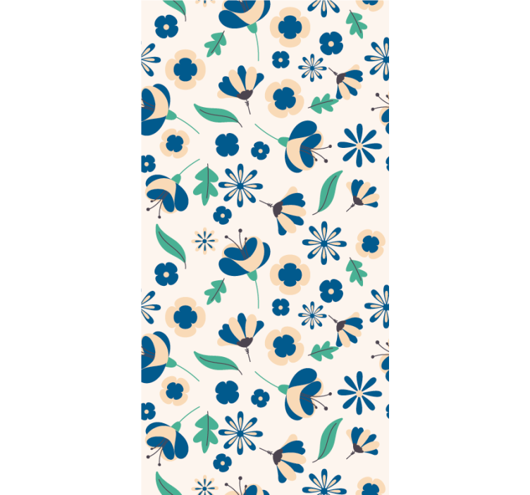 Botanical Floral Pattern blind flowers - TenStickers