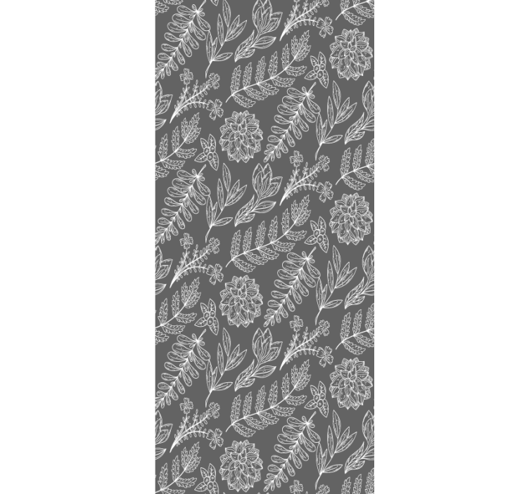 Floral Outline Pattern blind flowers - TenStickers