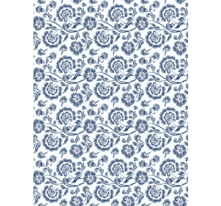 Elegant grey theme floral blind - TenStickers