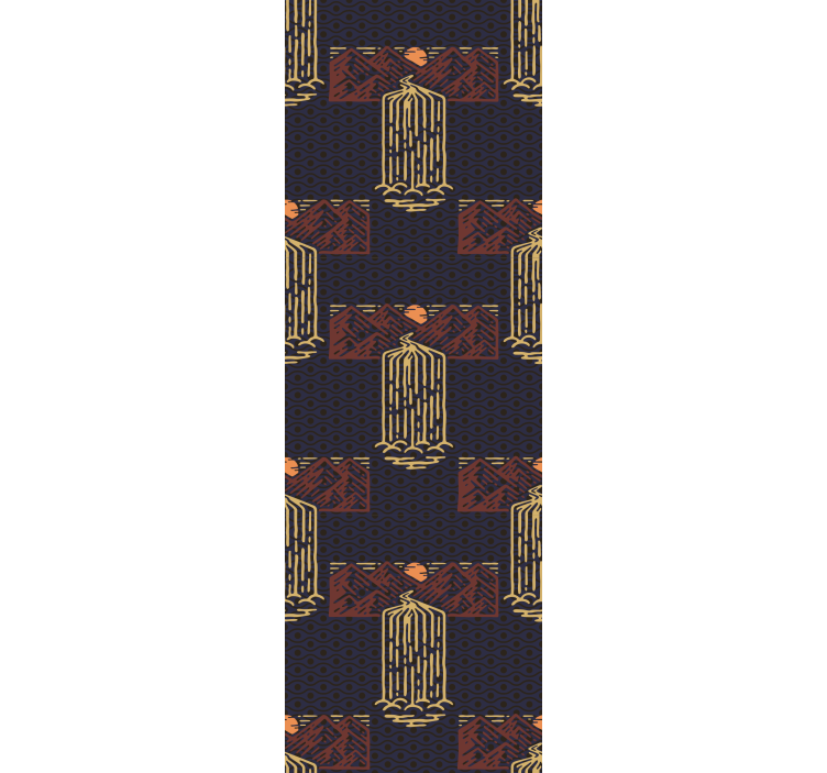 Sunset with waterfalls more vintage roller blind - TenStickers