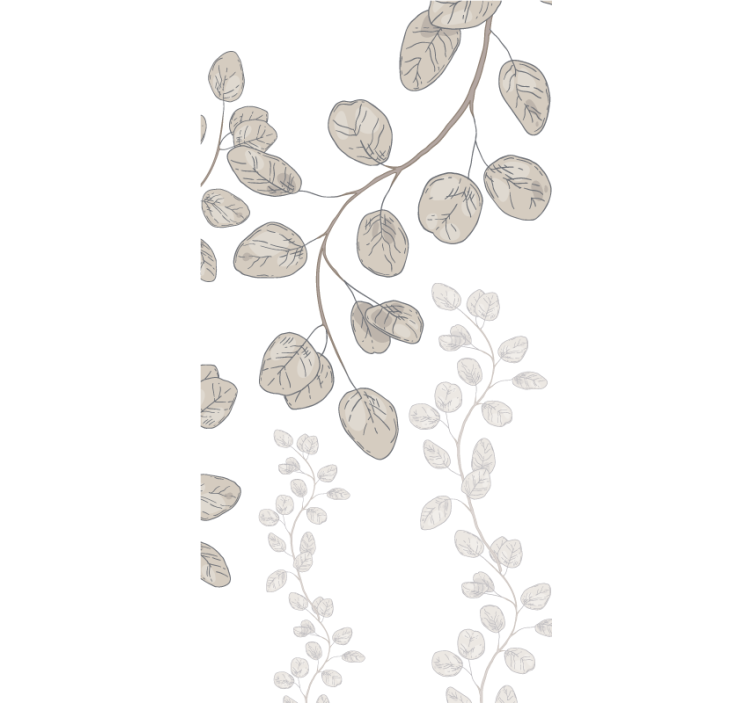Thin leaves pattern blind flowers - TenStickers