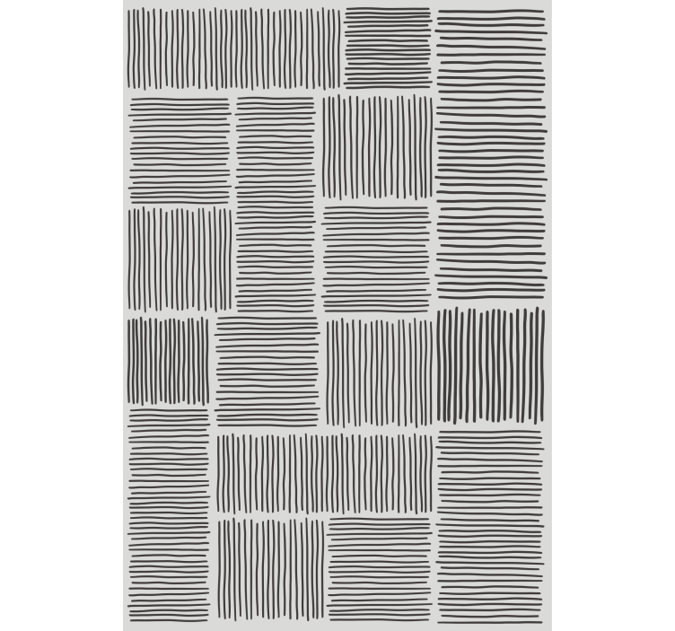 Pattern roller blind stripe black and grey design - TenStickers