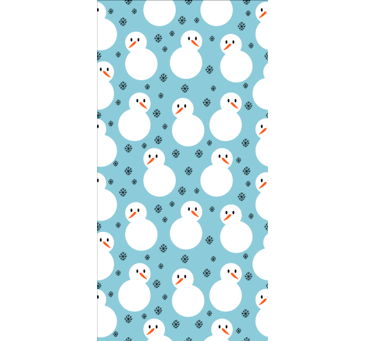 Snowman blue pattern blind original - TenStickers