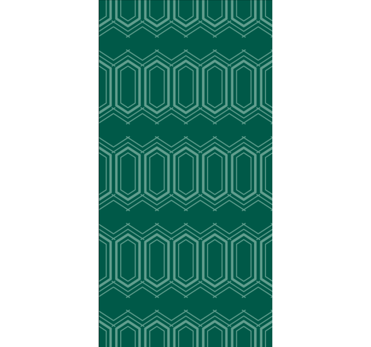 Pattern roller blind in green geometric design - TenStickers