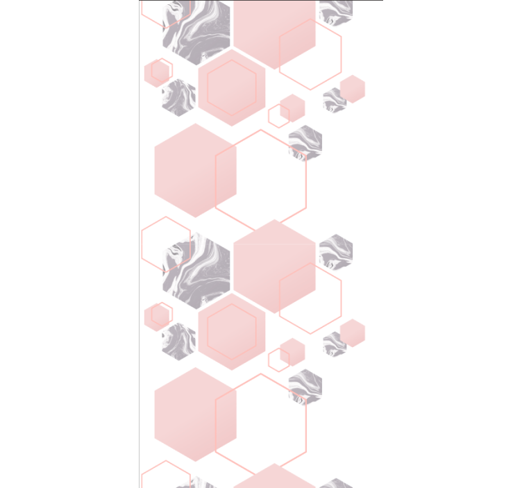 Pink hexagon motif modern blind - TenStickers