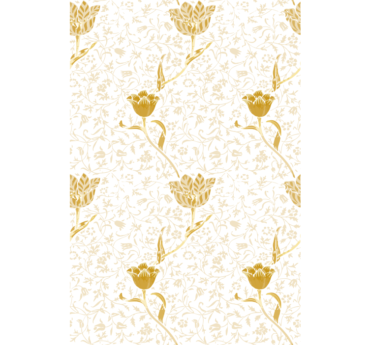 Golden elegant pattern floral blind - TenStickers