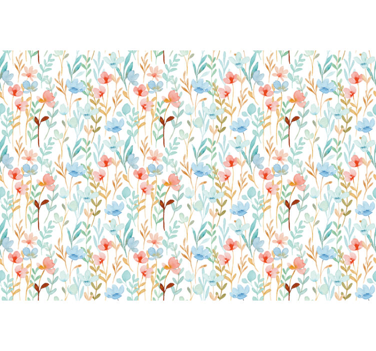 Delicate Botanical Theme blind flowers - TenStickers