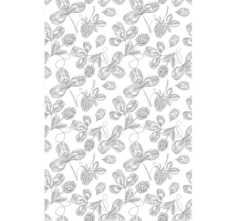 Floral Embroidery grey blind - TenStickers