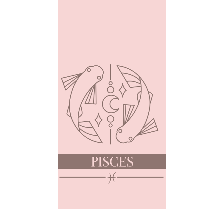 Pisces Zodiac Design custom roller blind - TenStickers