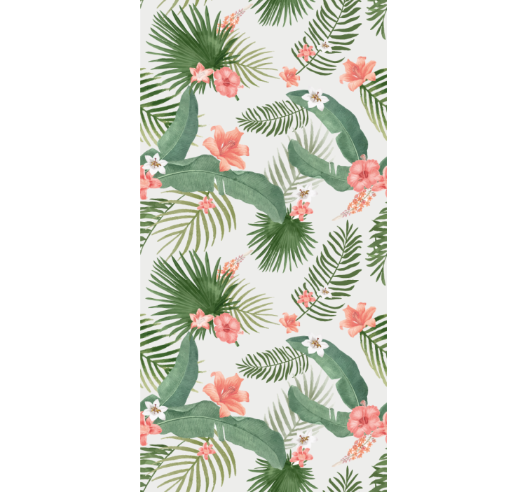 Tropical green design blind flowers - TenStickers