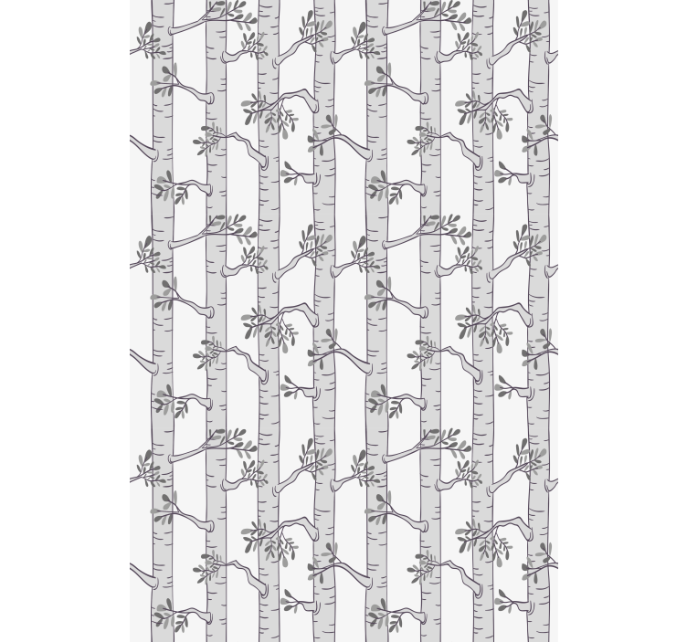 Minimalist grey pattern blind trees - TenStickers