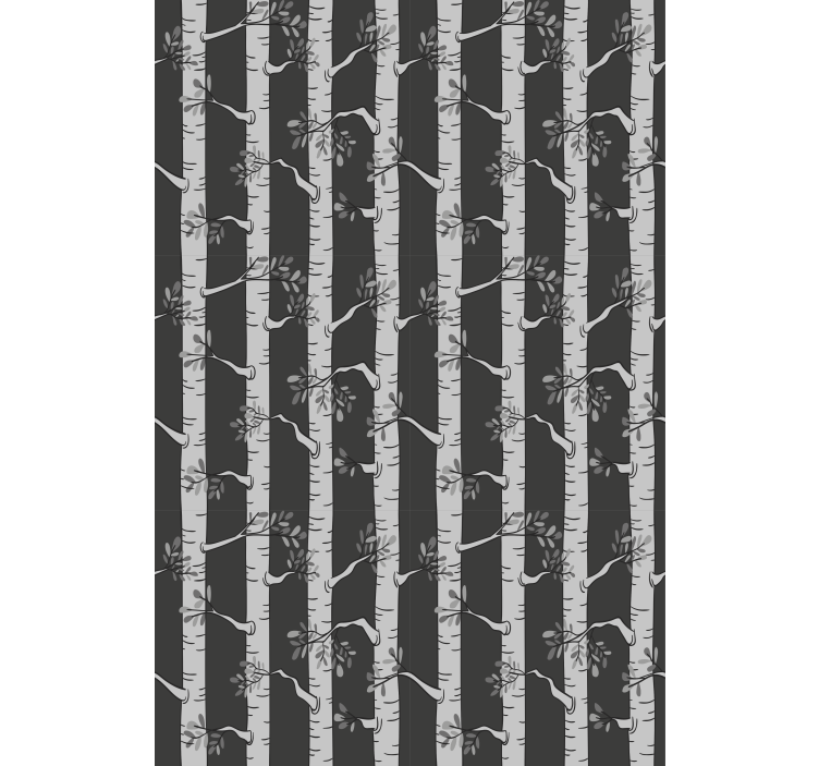 Birch Black and Grey Pattern blind trees - TenStickers