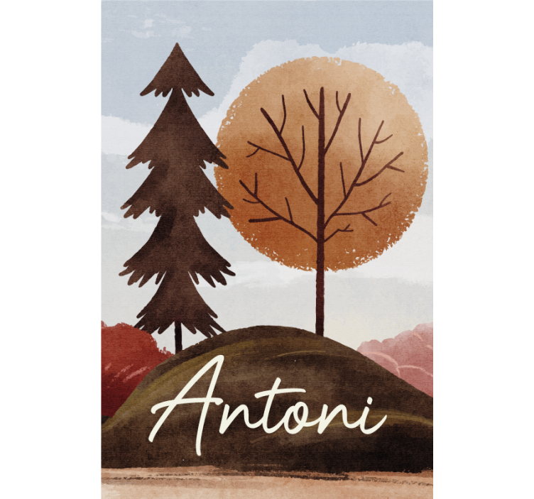 Nordic forest with name blind kids - TenStickers