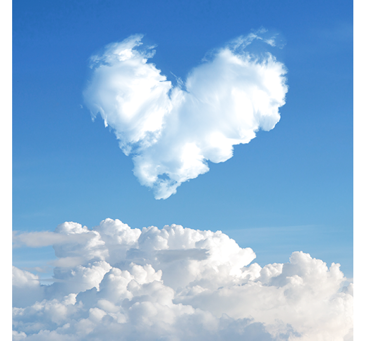 Heart shaped cloud romantic blind - TenStickers