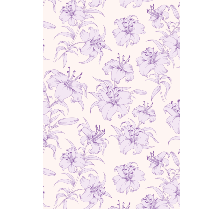 Lilies Floral Pattern blind flowers - TenStickers