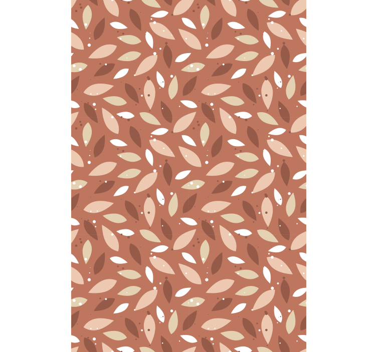 Leafy brown pattern blind flowers - TenStickers