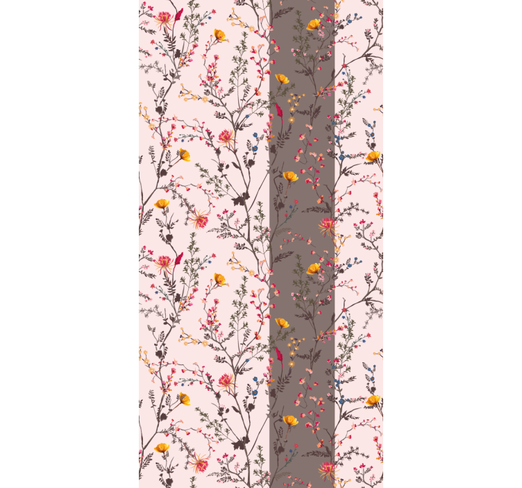 Elegant bird motif blind flowers - TenStickers
