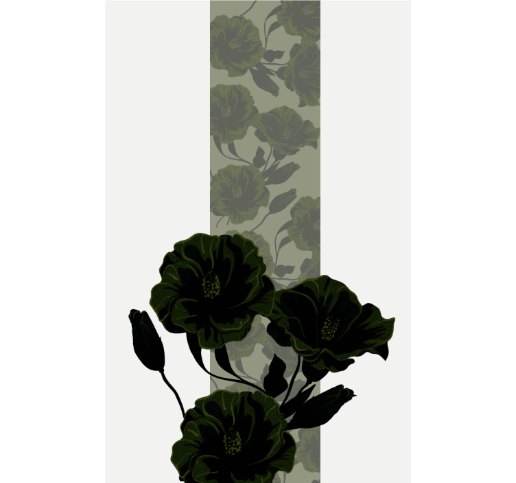 Green rose arrengment blind flowers - TenStickers